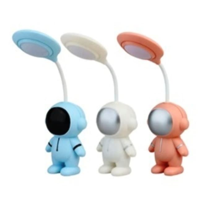 Mini Luminária Articulável Astronauta Infantil  28 cm Recarregável  Abajur de Mesa infantil  28 cm Recarregável