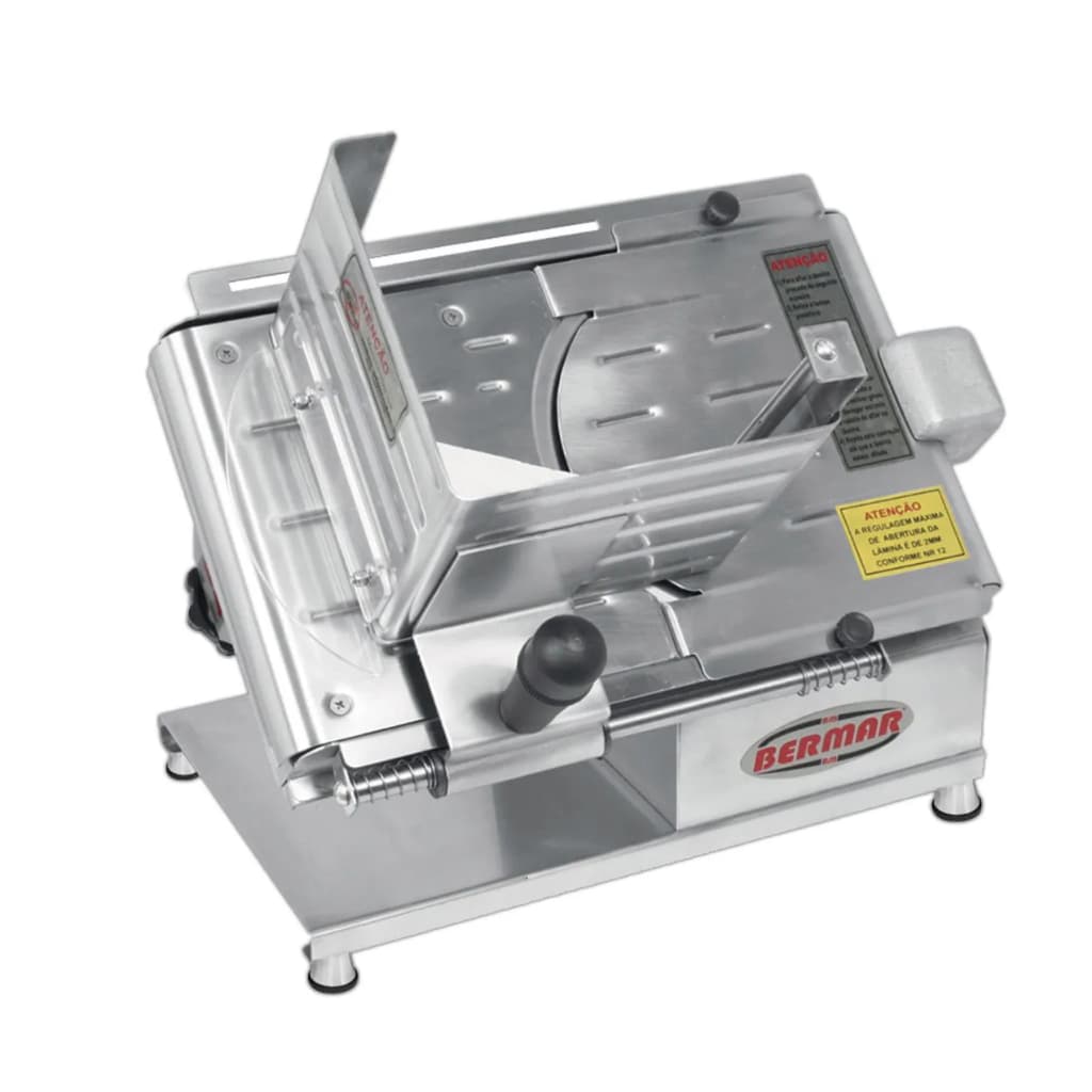 Fatiador Cortador De Frios Semi Automático 200mm Bm06 Bermar em aço inoxidável