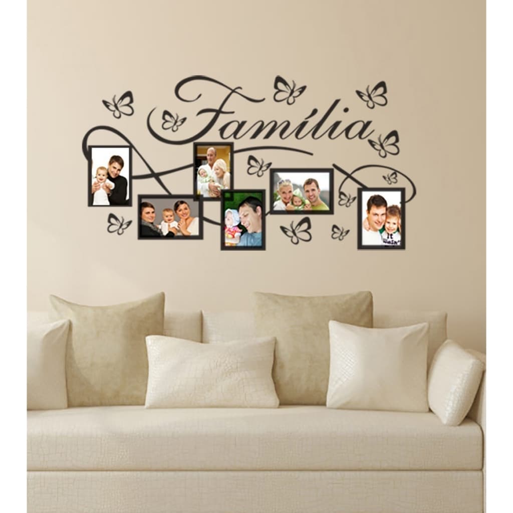 Adesivo Decorativo de Parede Porta Retrato Família para sala quarto apartamento cozinha