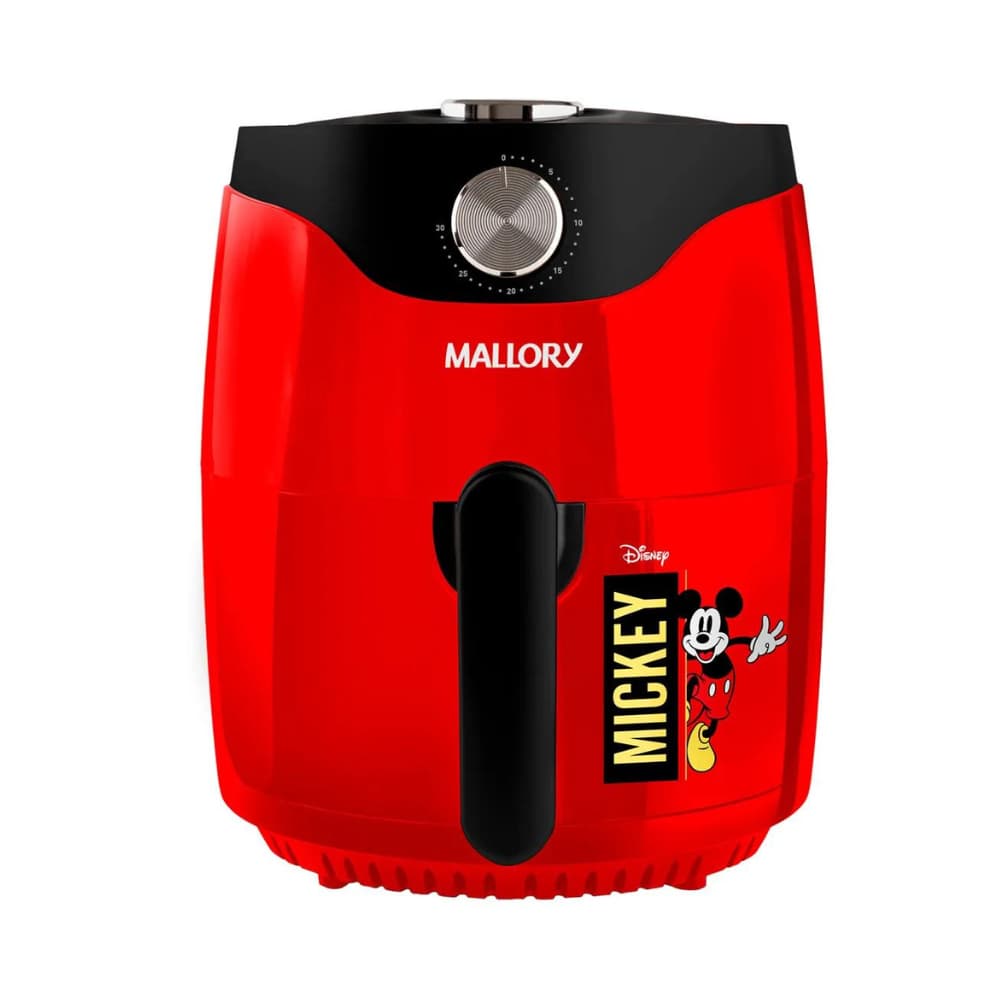 Fritadeira Mallory Funny Fryer Mickey Mouse Vermelha e Preta com Mickey Mouse