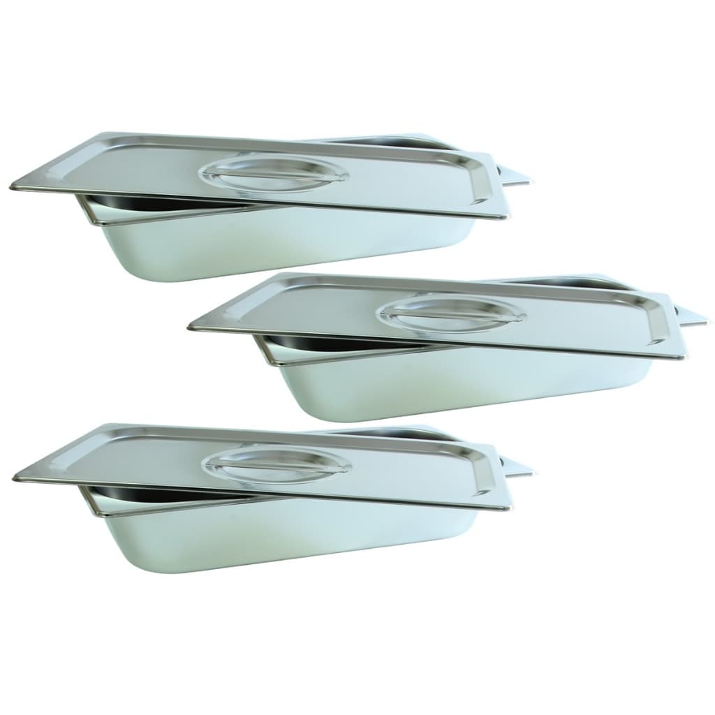 3 Cuba Gastronomica Inox com tampa 1/3x65 Gn Buffet Cozinha