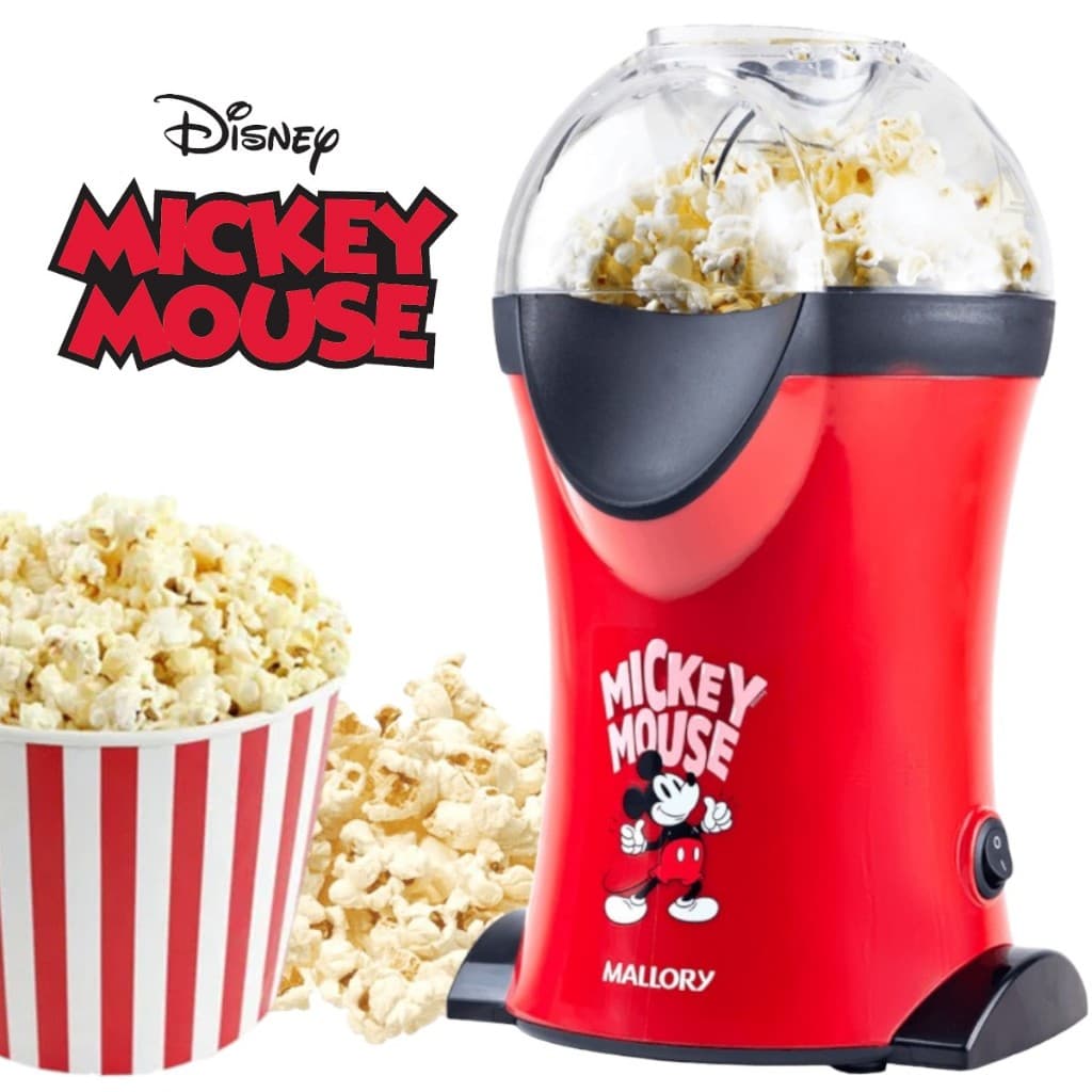 Pipoqueira Mickey Mouse Disney Mallory 127v ou 220v Vermelho Elétrica Temática Portátil Funny