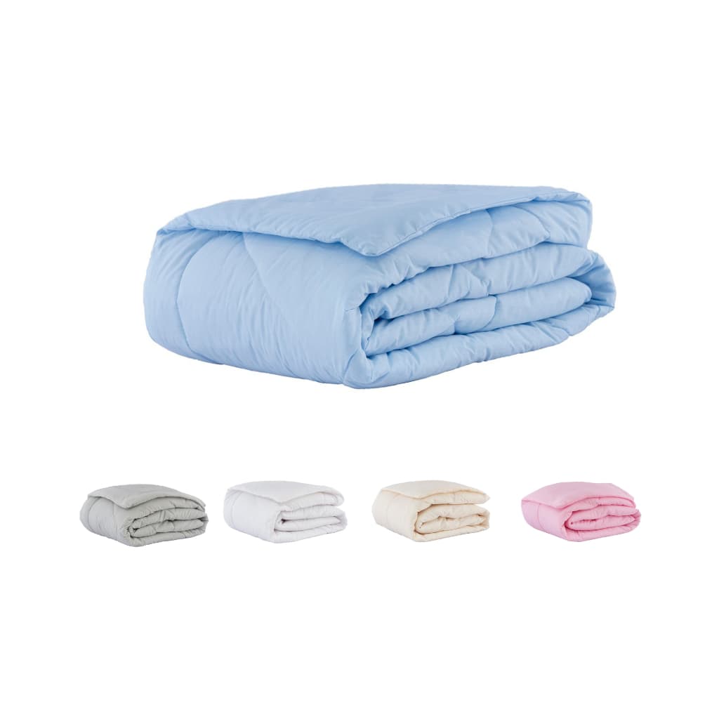 Edredom Casal Dupla Face Macio Percal 100% Algodão azul claro