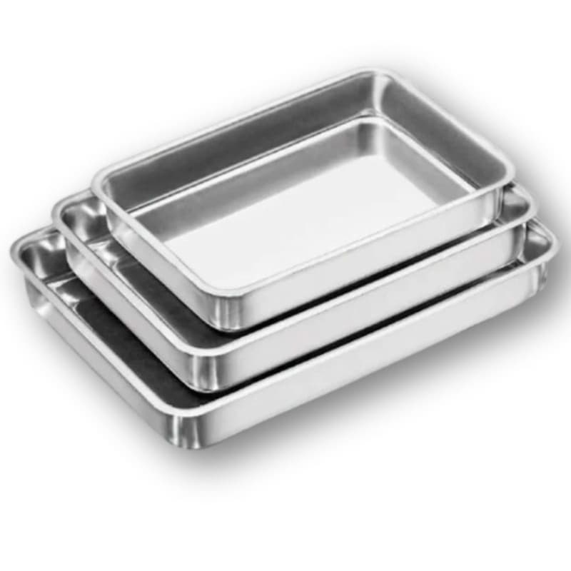 Jogo De Assadeira Forma de Bolo Retangular  Com 3 Peças - Padrão Tabuleiro Forma Para Biscoito, Forma de Rocombole