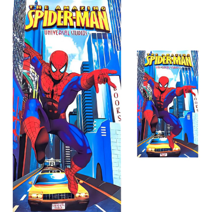 Toalha de Banho Homem Aranha City - Kit Toalha de Banho + Rosto infantil felpuda Homem Aranha City