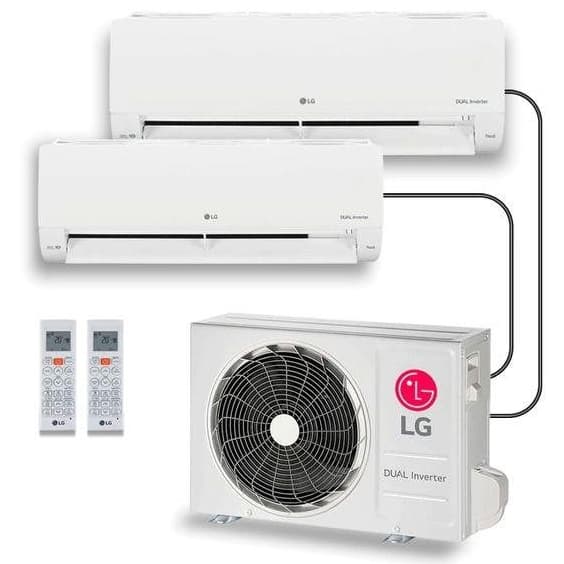 Ar Condicionado LG Dual Inverter Voice +AI Bi-Split Frio com evaporadoras de 9.000+12.000 BTUs