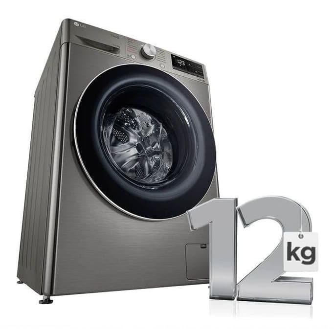 Lava e Seca Smart LG VC4 12kg Inox Look com Inteligência Artificial AIDD