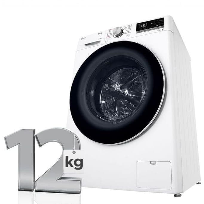 Lava e Seca Smart LG VC4 12kg Branca com Inteligência Artificial AIDD CV5012WC4 110V