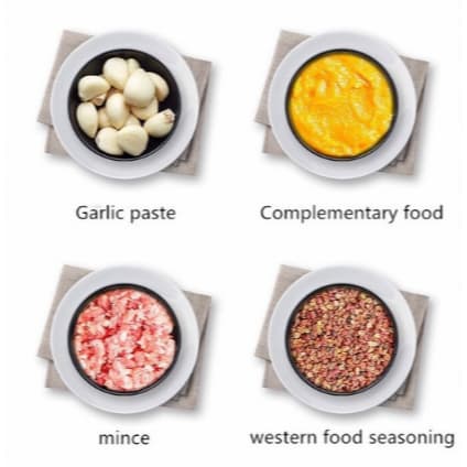 Mini Processador Triturador Sem Fio Elétrico  De Alimentos Para Legumes Alho Gengibre Branco Promoções