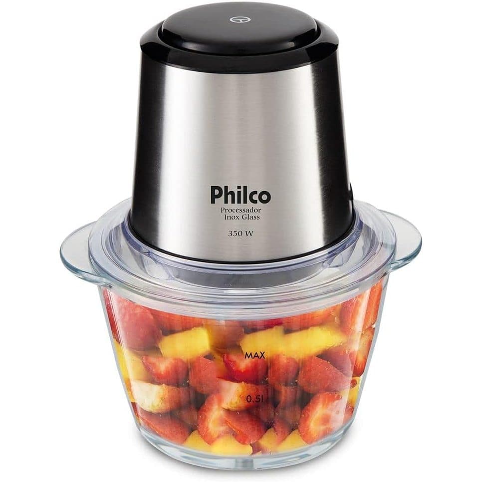 Mini Processador Philco Inox Vidro 1.2L 350W 127V / 220V