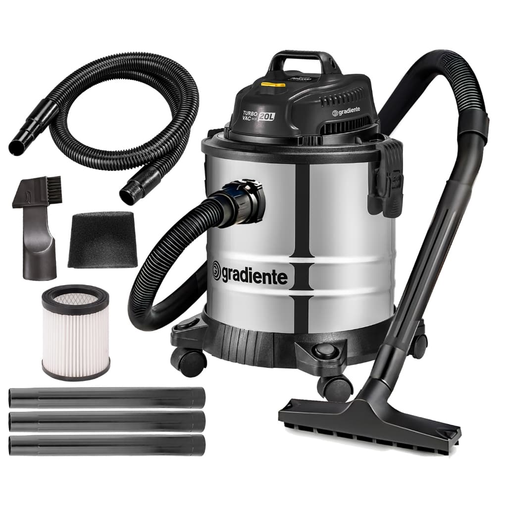 Aspirador de pó e água profissional Gradiente 20 litros 1200W com acessórios