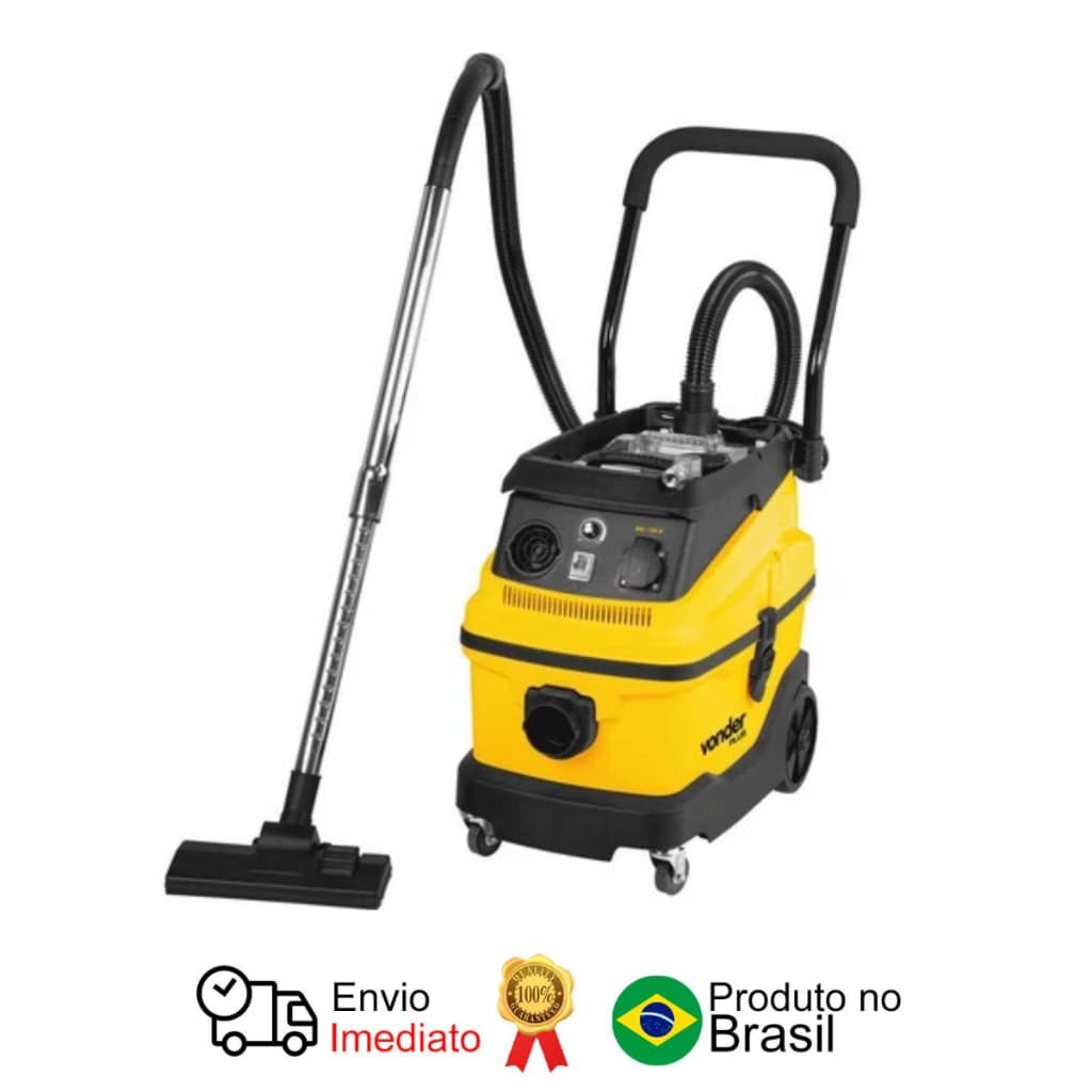 Aspirador de pó profissional Vonder Plus 30 litros, 127V, amarela e preta