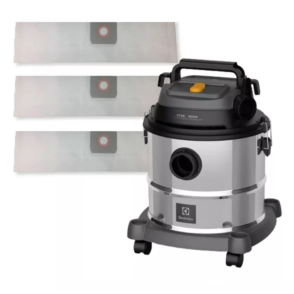 Saco Para Aspirador De Pó Filtro Aspirador de Pó Electrolux GT12i INOX Com 3 Unidades