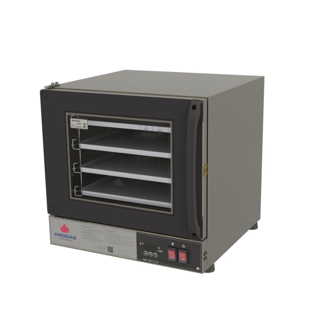 Forno elétrico Progás Turbo Fast Oven Preto 4 Esteiras PRP-004 Plus