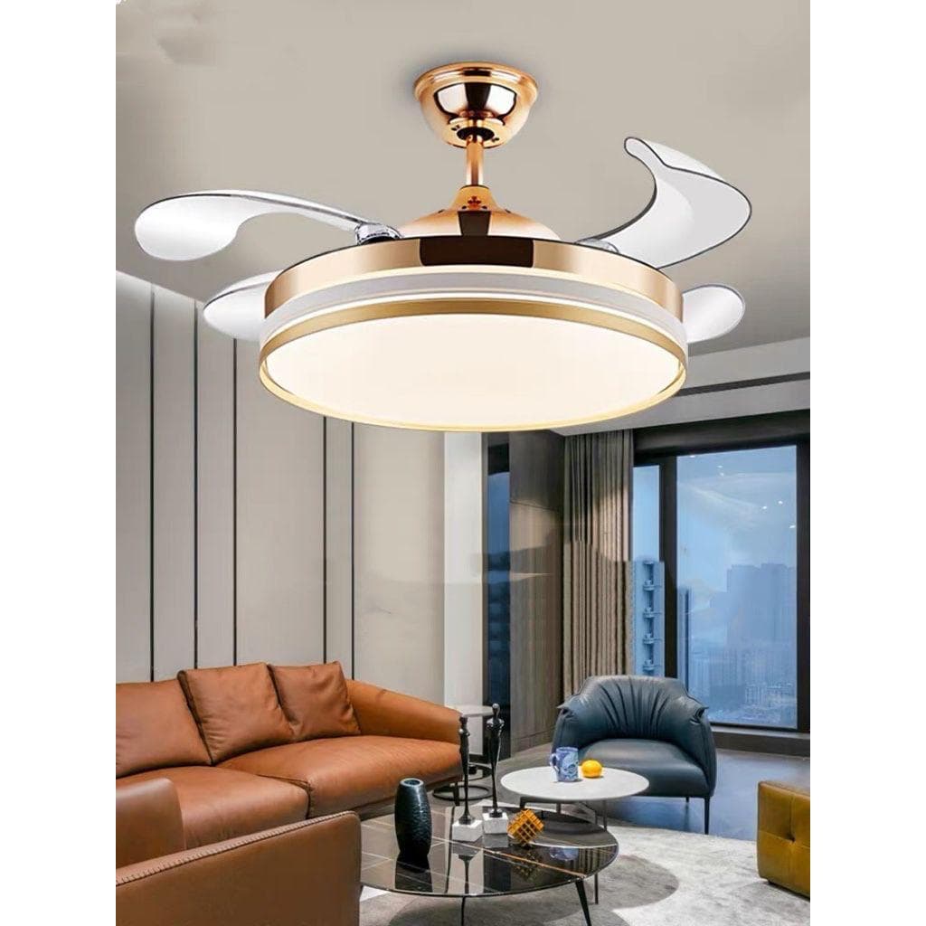 Lustre Ventilador de Teto Retrátil - com Controle Remoto - Bivolt