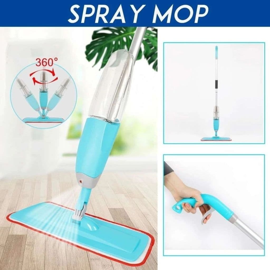 Mop Spray Rodo Prático Eficiente Giratório Vassoura Mágica Esfregão Jato Água Econômico
