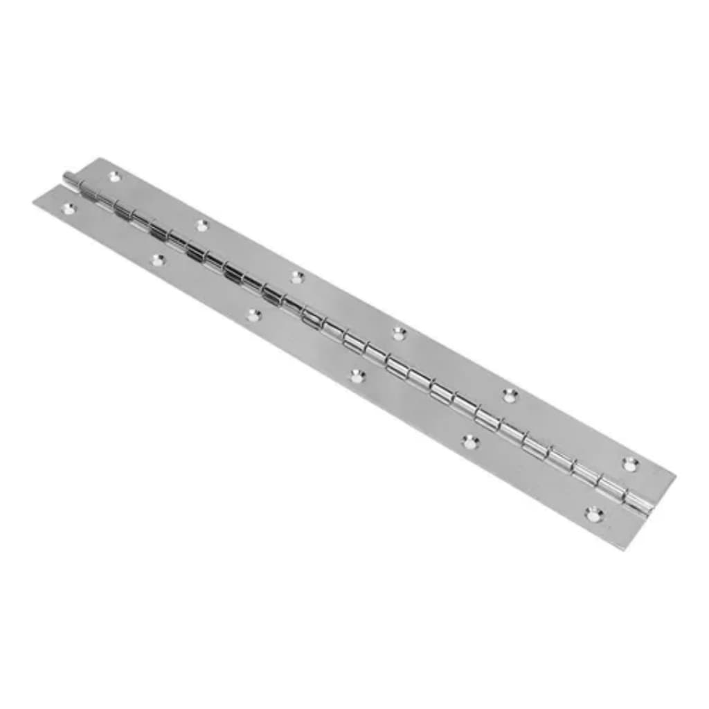 Dobradiça de vara piano em aço inoxidável escovado, 30mm x 2400mm, para armários e móveis
