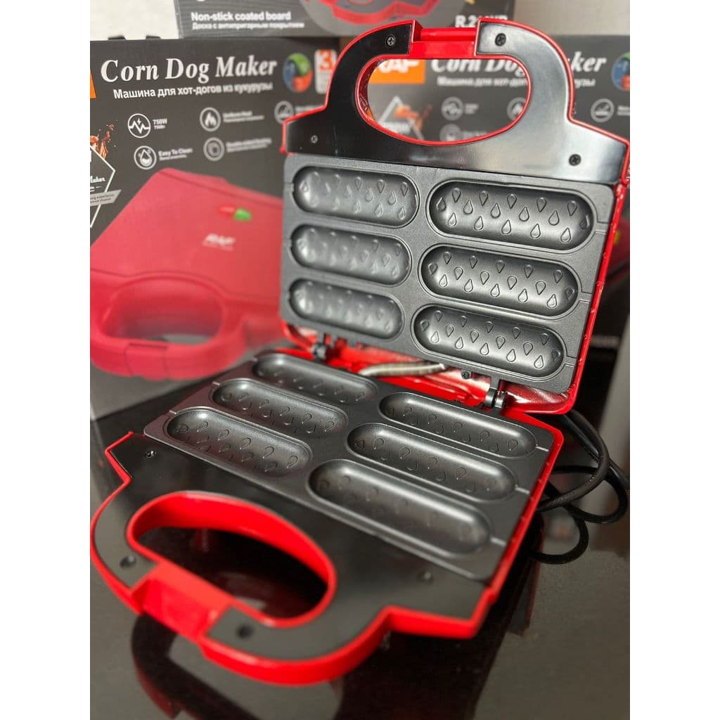 Crepeira Suíço: Máquina Elétrica para Crepes e- Hot Dogs com 6 Cavidades !!Super Prática - modelo RAF 220V