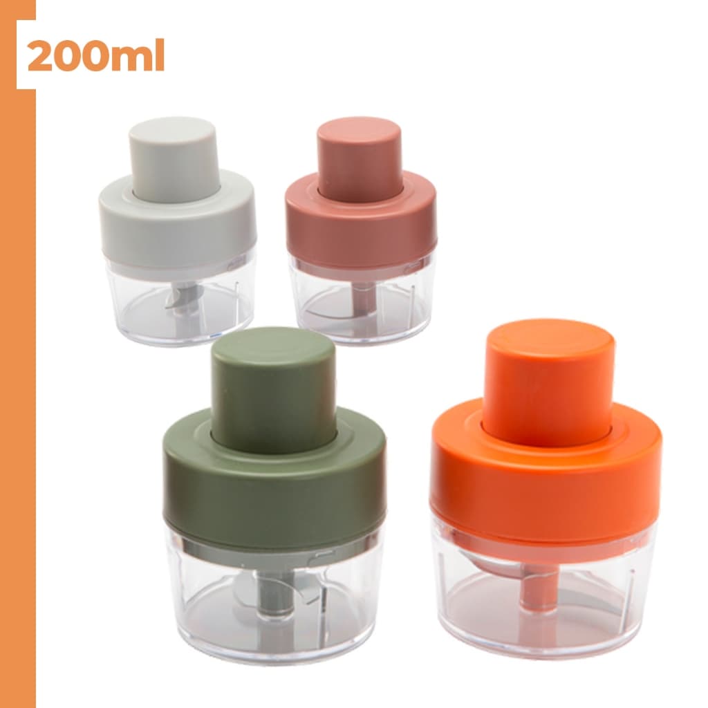 Mini Processador Manual Portátil para Cortar e Triturar Alimentos