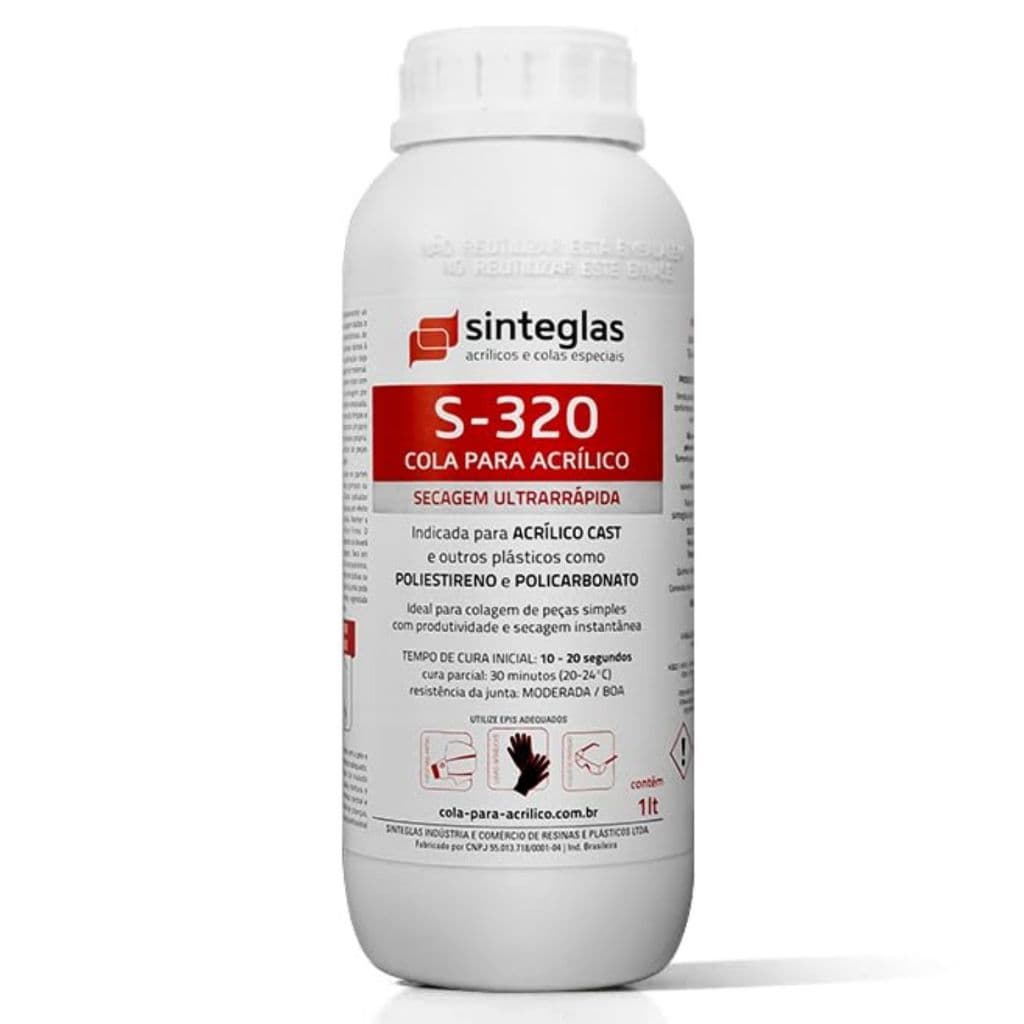 Cola Ultra-sinteglas Acrílico/policarbonato S-320 1 Litro