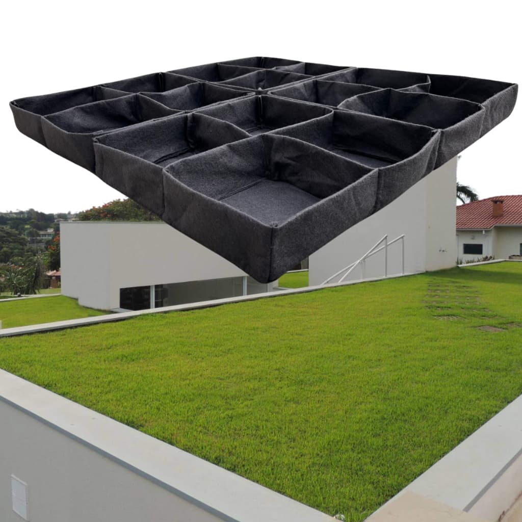 Telhado Verde Módulo Em Feltro Bandeja 1x1m Teto Verde Green Roof Allgreen 1 metro quadrado