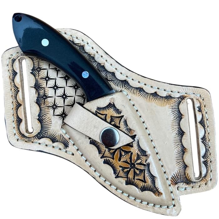 Faca Campeira Inox Canivete Personalizada Bainha de Luxo