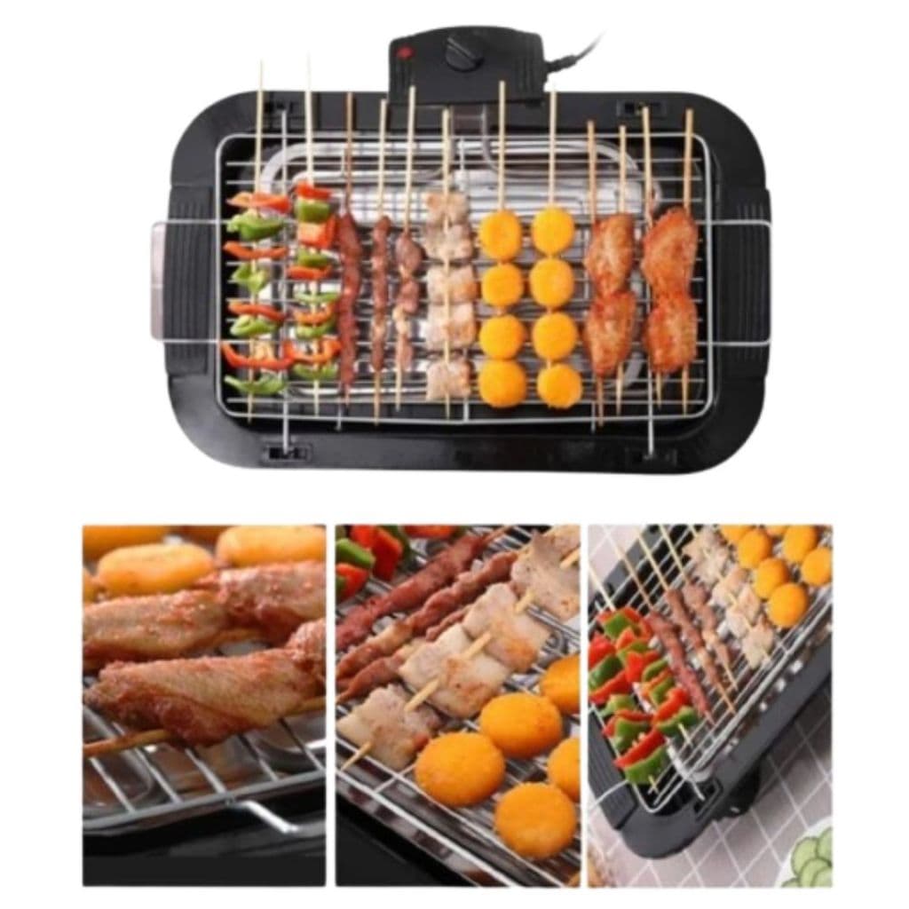 Churrasqueira elétrica interior exterior sem fumaça grelhador portátil cozinha 110v