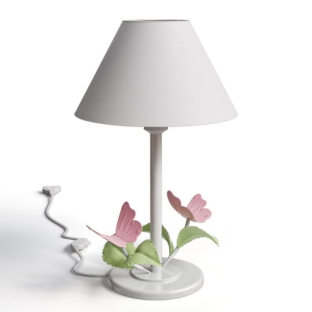 Abajur Luminária Infantil Borboleta Decoração Quarto Infantil Escrivaninha Mesa