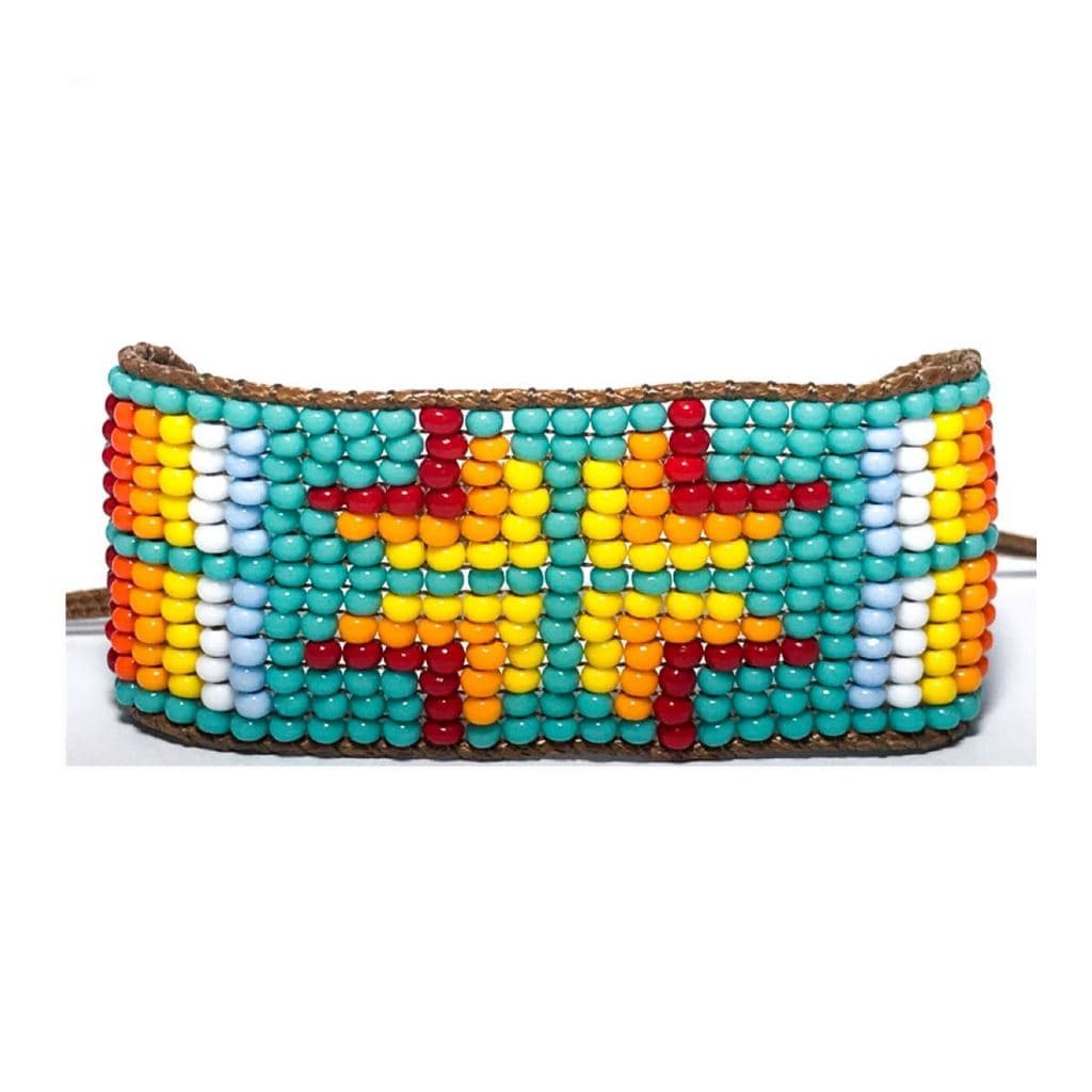 Pulseira de Miçangas Estilo Étnico Navajo, Boho ou Bohemian (Miçangas Jablonex / Preciosa)
