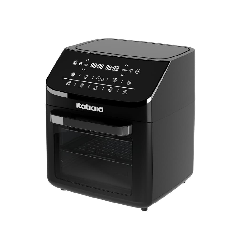 Forno Air Fryer 12L preto da Italair com display digital e controles de temperatura