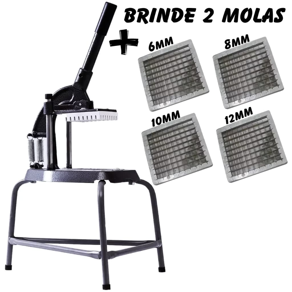 Cortador picador de legumes com tripé e brinde de 2 moelas