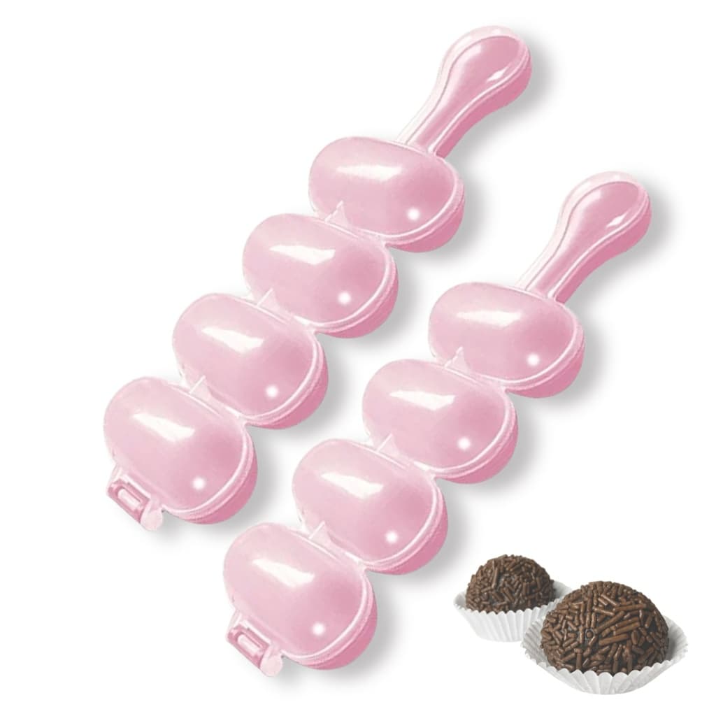 02 Boleador Enrolador Para Brigadeiro Beijinho Chocalho Doces Modelador