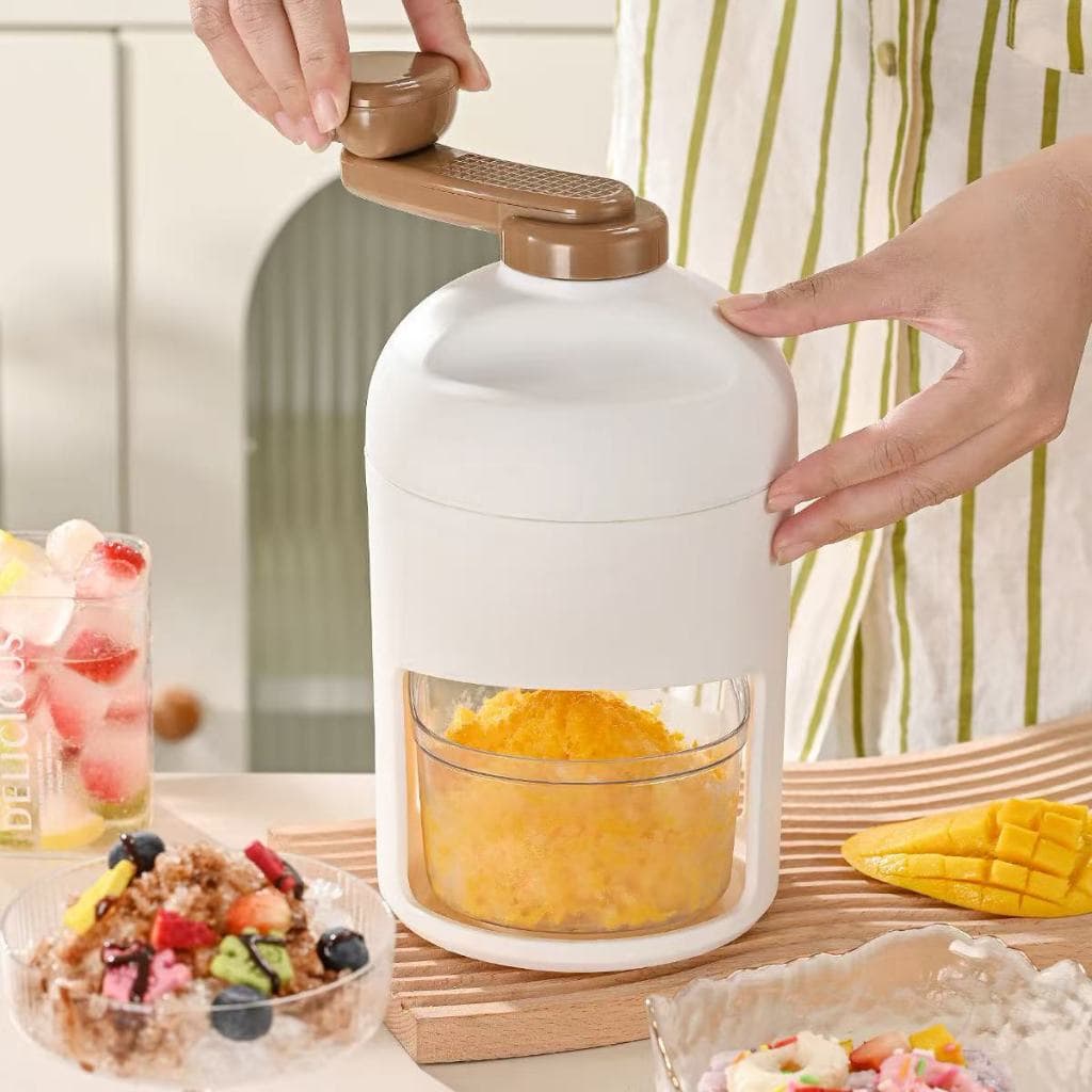 Máquina de gelo raspado manual alho raspado casa pequena máquina de gelo raspado triturador de gelo produto mais vendido