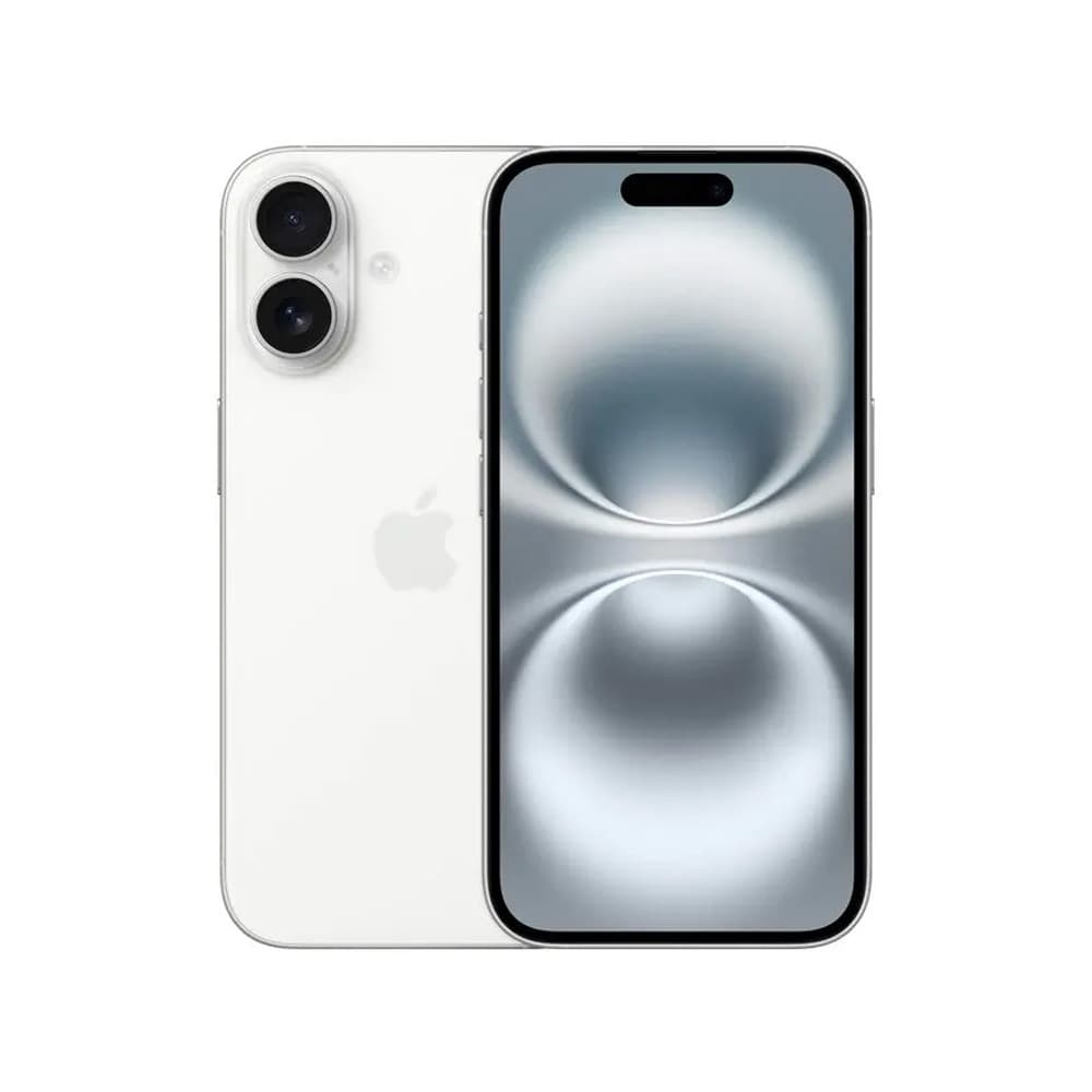 iPhone 16 512GB 8GB Ram com câmera dupla, branco, fundo branco