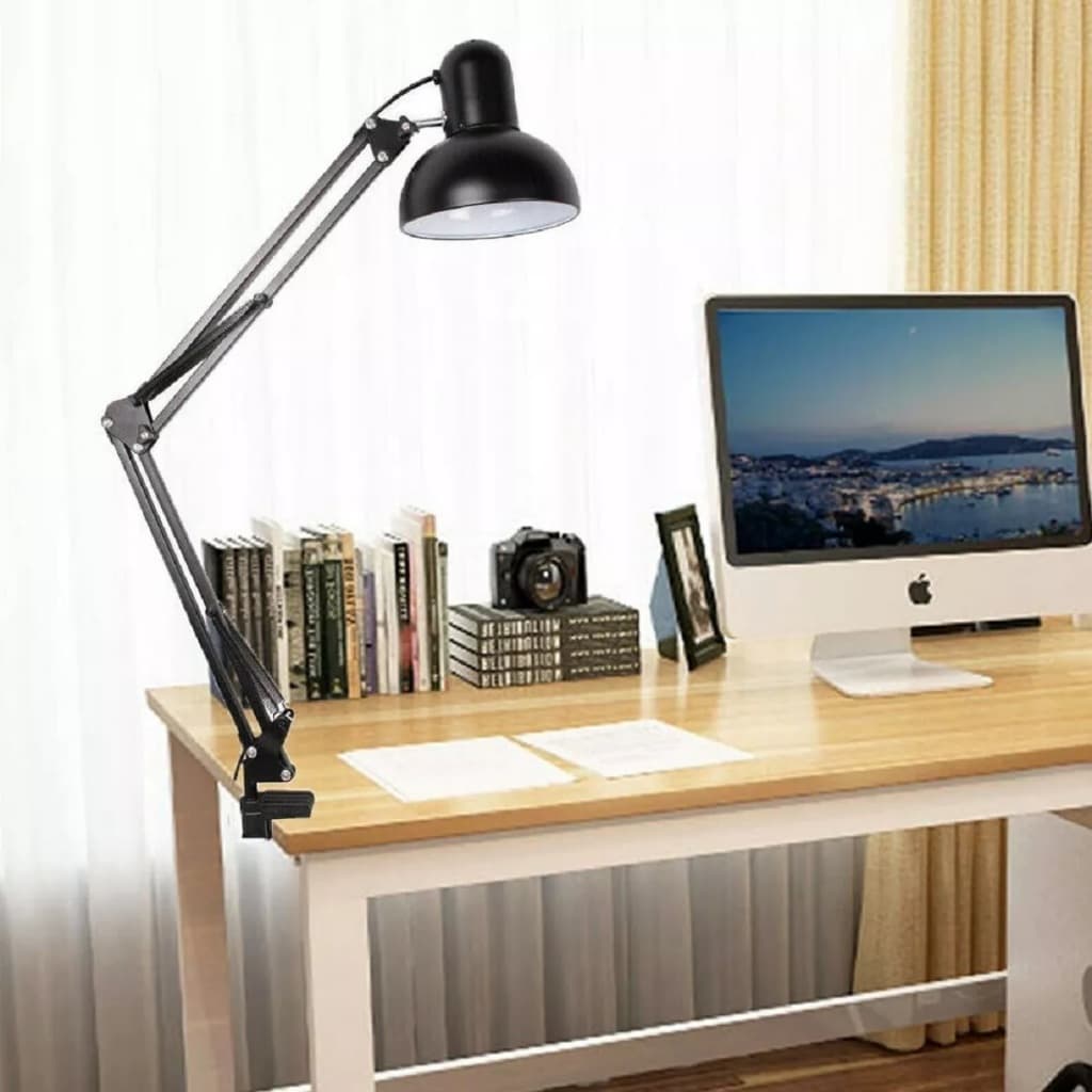 Luminaria Articulada de Mesa Bivolt com Clip Ajustável