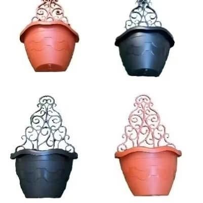 02 Vaso de parede, vaso meia lua de parede para plantas, mudas, flores e jardim vertical 0,5l