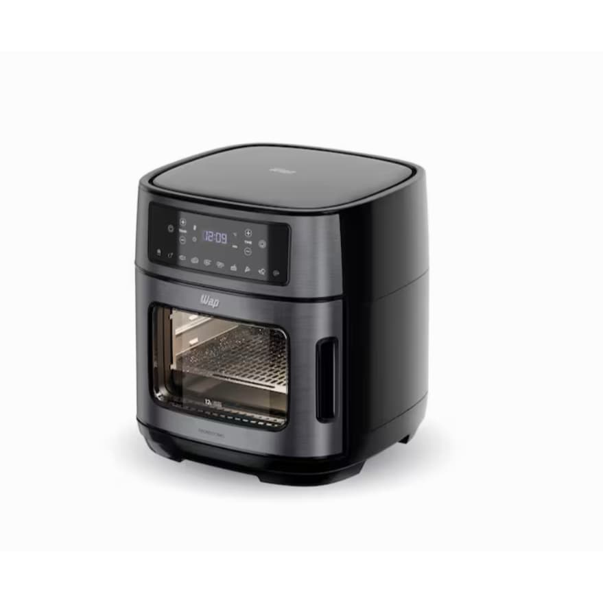 Fritadeira elétrica sem óleo WAP Oven WAOD2, preta, 12 litros, 1800W, 10 funções, antiaderente, aviso sonoro