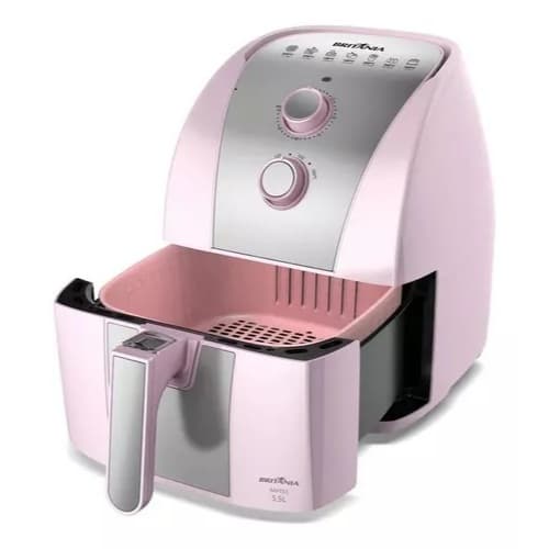 Fritadeira Elétrica Britânia Rosa 5,5L 1500W com Cesto Antiaderente