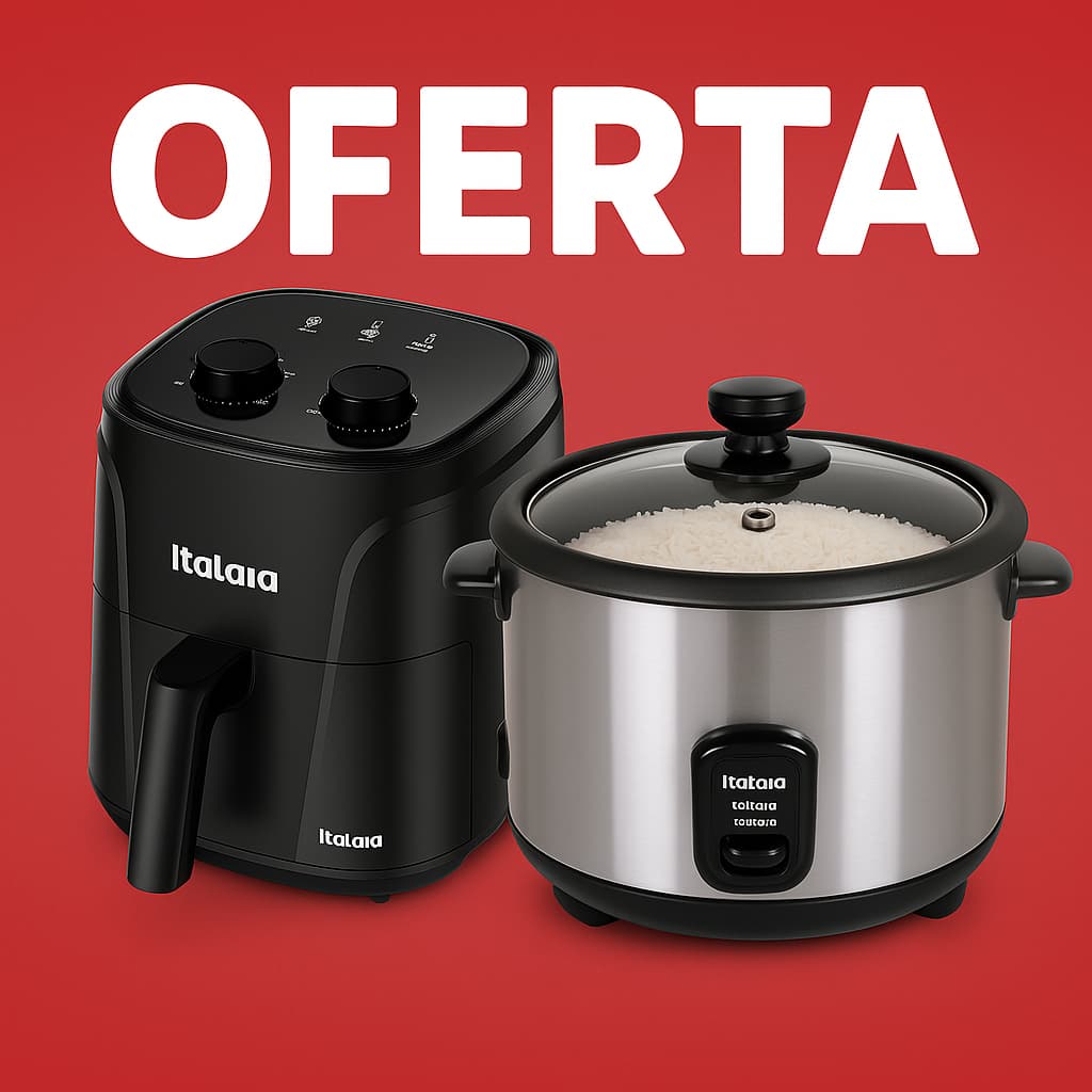 Kit promocional Itatiaia Super Air Fryer 4L e Panela de Arroz 127v