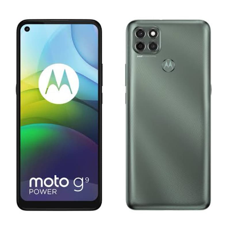 Motorola Moto G9 Power 128Gb Dual Sim Verde-Pacífico, frente e verso