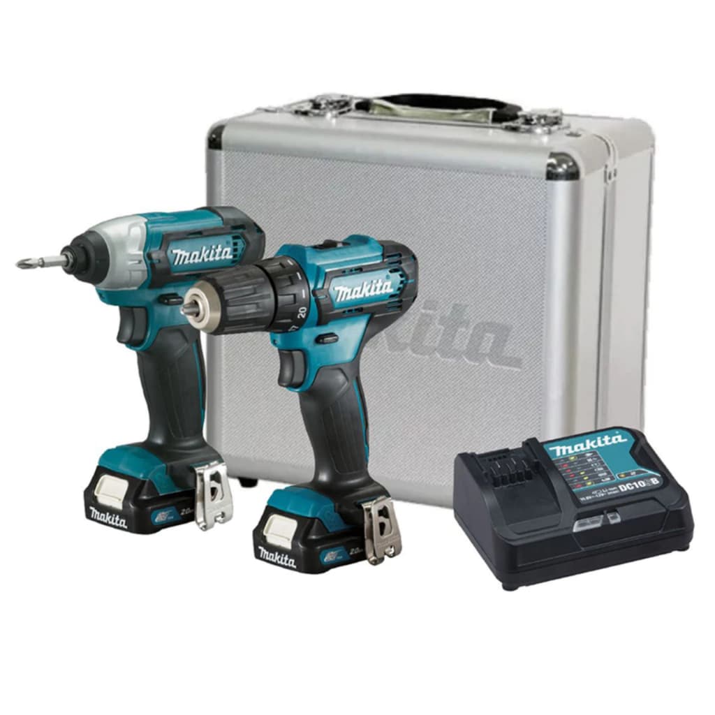Combo Makita Clx224sax com Furaderia e parafusadeira Df333d e Parafusadeira de Impacto Td110d