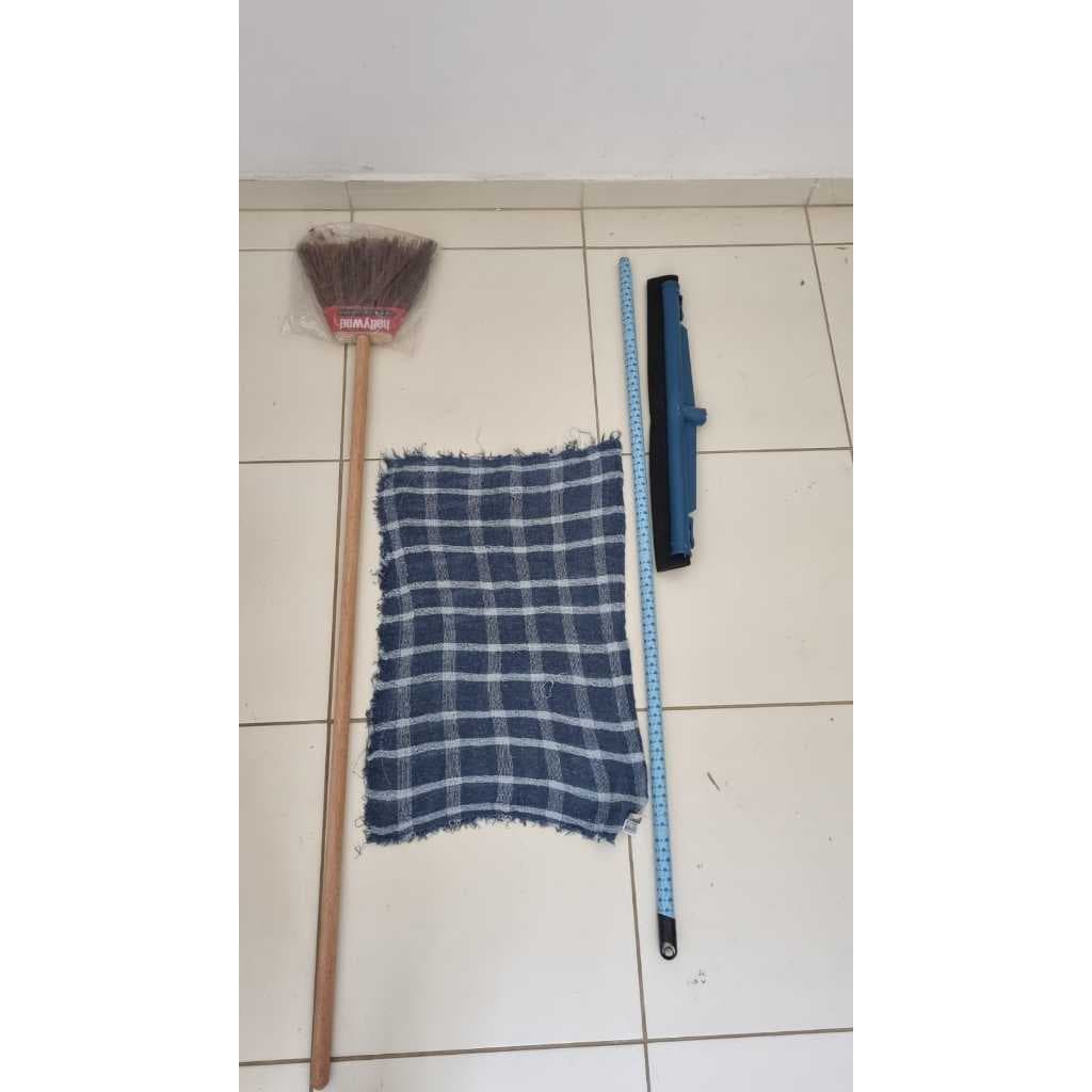 Kit de Limpeza Completo: Vassoura Piaçava, Rodo 60cm e Pano de Chão - Praticidade e Eficiência para Sua Casa
