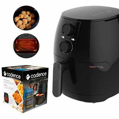 Fritadeira sem Óleo Cadence Pratic Fryer, 3L, Preta, 110V, FRT515