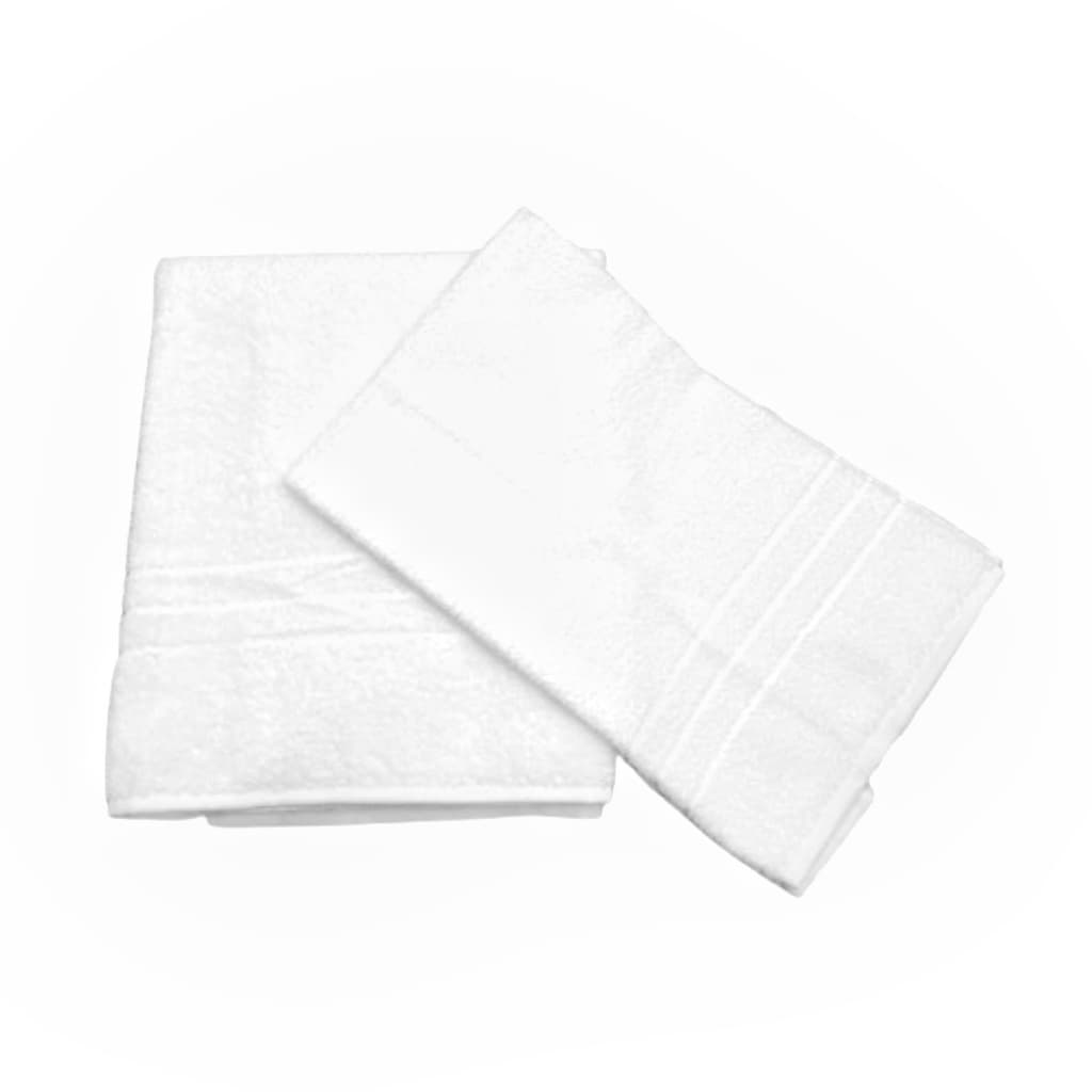 Kit 01 Toalha de Banho + 01 Toalha de Rosto Branca Teka Roma Profiline Algodão Macia Absorvente Salão Hotel Pousada