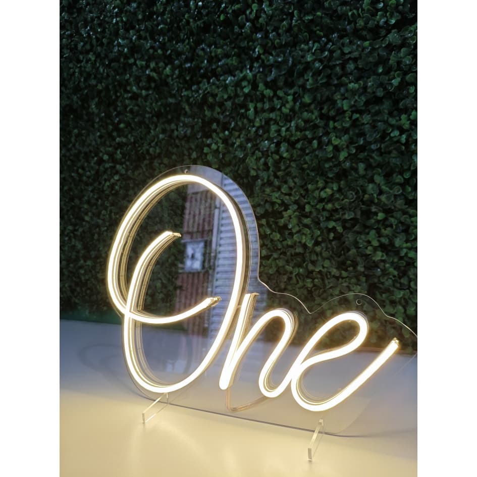 Painel led Número One Neon led em acrílico [ Dois Tamanhos ] led