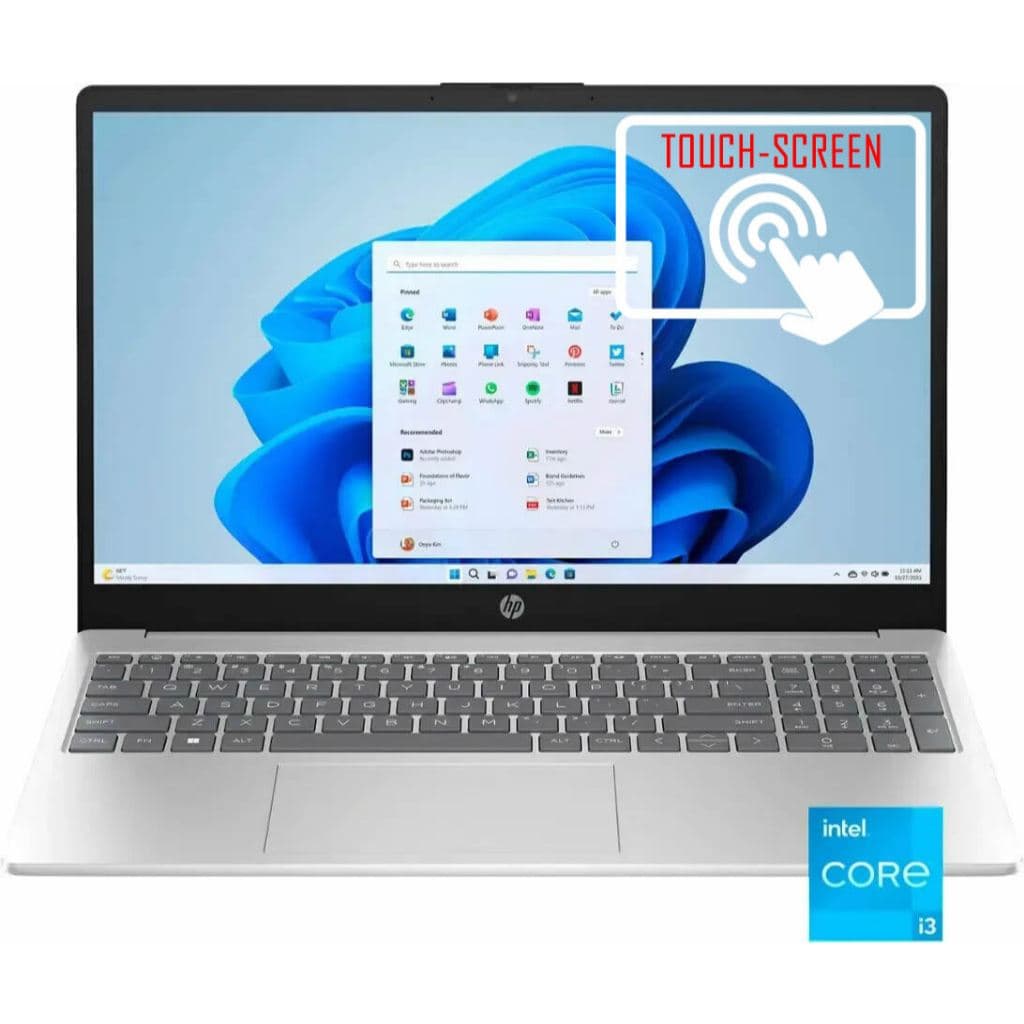 Notebook HP touch-screen Intel Core i3 4.4GHz 256GB ssd Windows 11