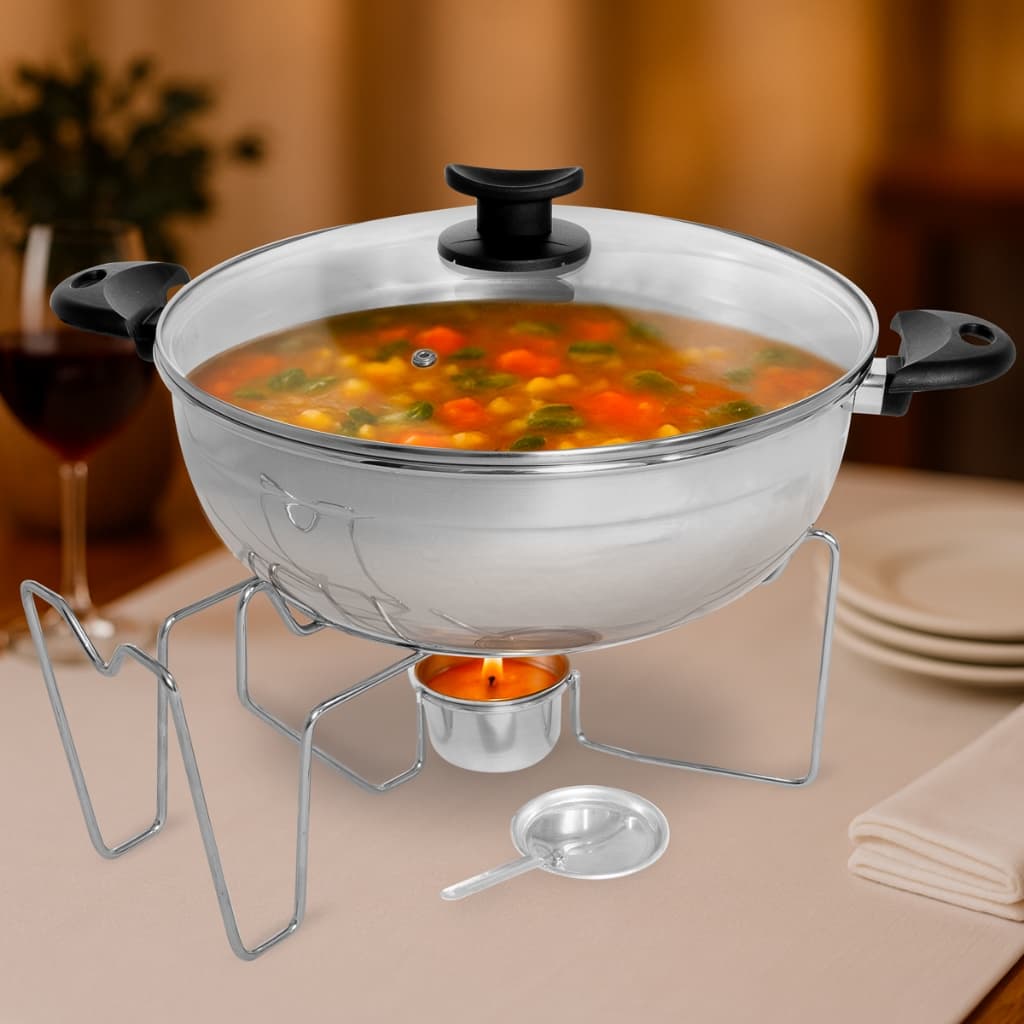 Rechaud Grande Para Buffet 6,5L Panela Richo Alumínio Puro Resistente