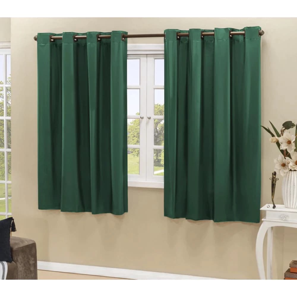 Kit 2 Cortina Blackout 2,20m x 1,30m Quarto Sala Blackout PVC corta 100 % a luz Varias Cores
