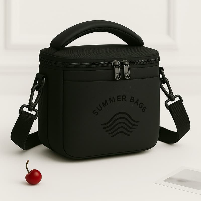 Bolsa Térmica Fitness Impermeável Academia Lancheira Marmiteira Viagem Preta