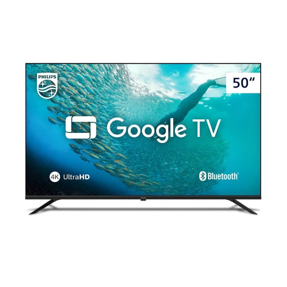 Smart TV Philips Google TV 4K HDR 50'' Preto Bivolt 50PUG7019